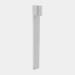 LEDS-C4 Eko Standard LED-vejlampe, hvid, højde 80 cm, aluminium