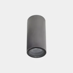 LEDS-C4 Eko udendørs loftlampe, grå, Ø 6 cm, aluminium