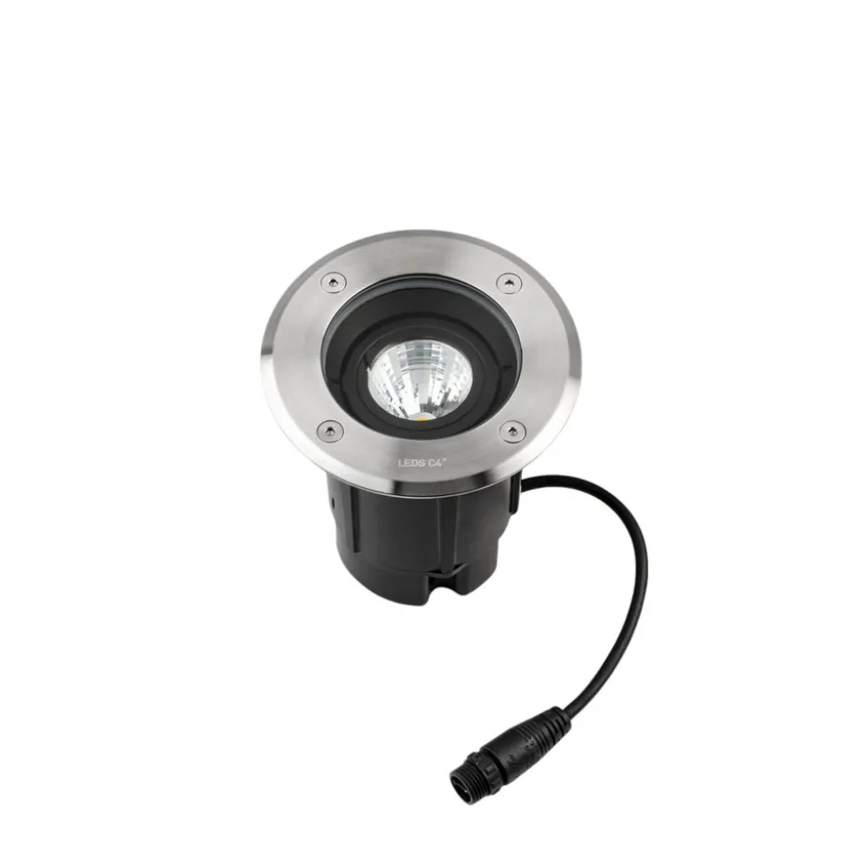 LEDS-C4 LED nedgravningslampe Gea Easy, 827, grå, Ø 12,5 cm
