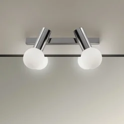 LEDS-C4 Mist væglampe badeværelse, 2 lysk., krom