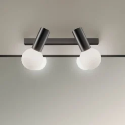 LEDS-C4 Mist væglampe badeværelse, 2 lysk., sort