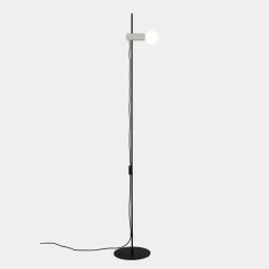 LEDS-C4 Nude Single gulvlampe E27 grå/sort