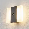 LED-sensor-udendørs væglampe Kumi, grafit, IP44