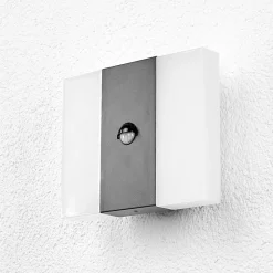 LED-sensor-udendørs væglampe Kumi, grafit, IP44