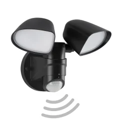 LED-sensor udendørs vægspot Bilbao 2 lyskilder sort