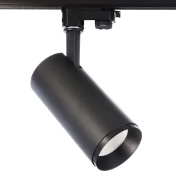 LED-skinnespot Lucea 3-faset 15W sort