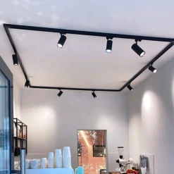LED-skinnespot Lucea 3-faset 10W sort