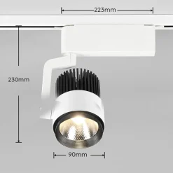 LED-skinnespot Radiator til DUOline, mat hvid, CCT