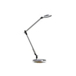 LED-skrivebordlampe Rilana med dæmper, sølv
