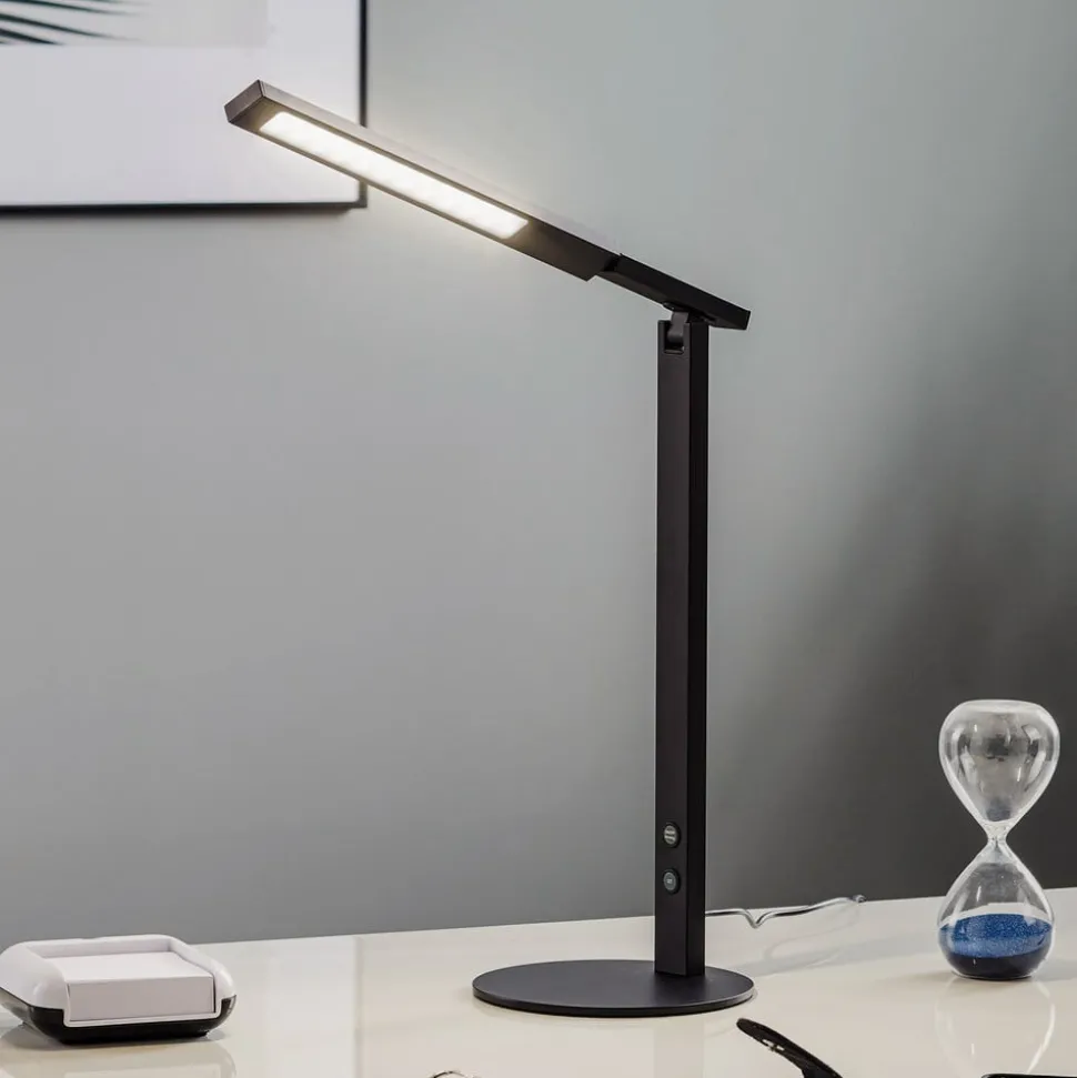 LED-skrivebordslampe Ideal med dæmper, sort