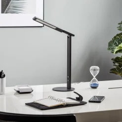 LED-skrivebordslampe Ideal med dæmper, sort