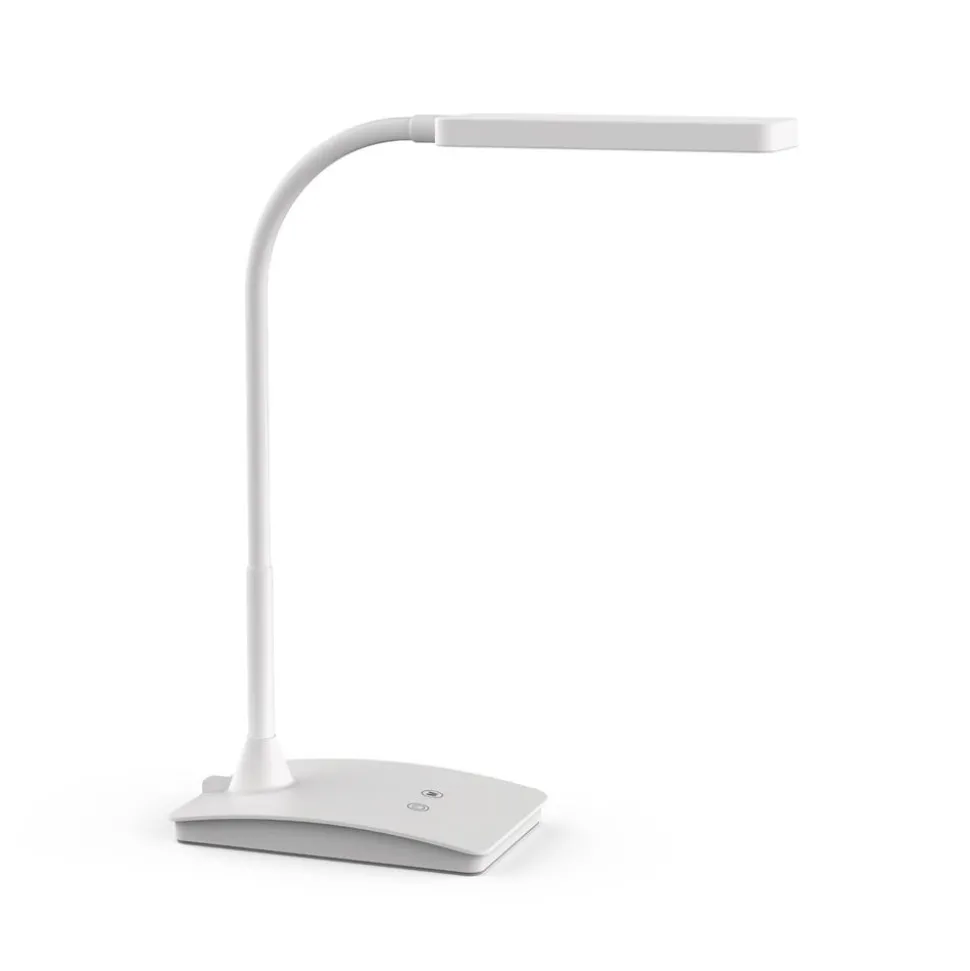 LED-skrivebordslampe MAULpearly, hvid, 38 cm, dæmpbar, CCT