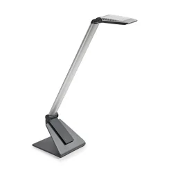 LED-skrivebordslampe MAULsolaris, sølv, højde 64 cm