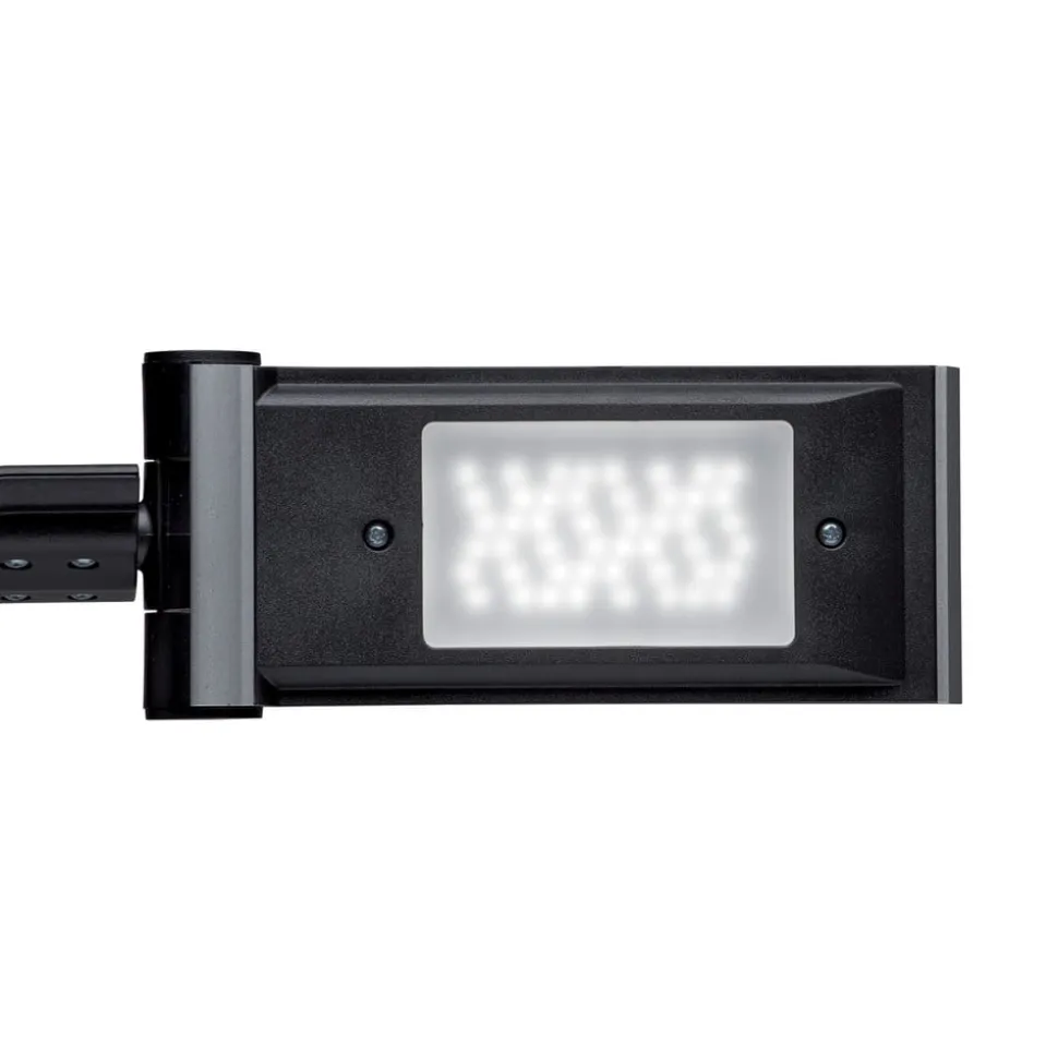 LED-skrivebordslampe MAULsolaris, sølv, højde 64 cm