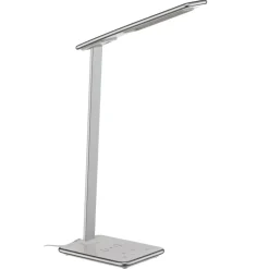 LED-skrivebordslampe Orbit med induktion sølv