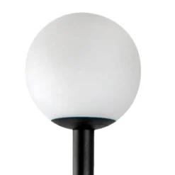 LED-sokkellampe Cuca, sort, stål, IP65, højde 50 cm