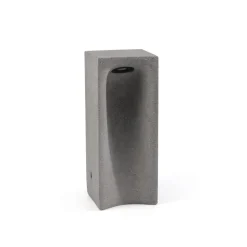 LED-sokkellampe Grot, 3000K, grå, beton, IP55, højde 40 cm