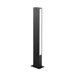 LED-sokkellampe Lir, højde 60 cm, mørkegrå metal, 2 lyskilder
