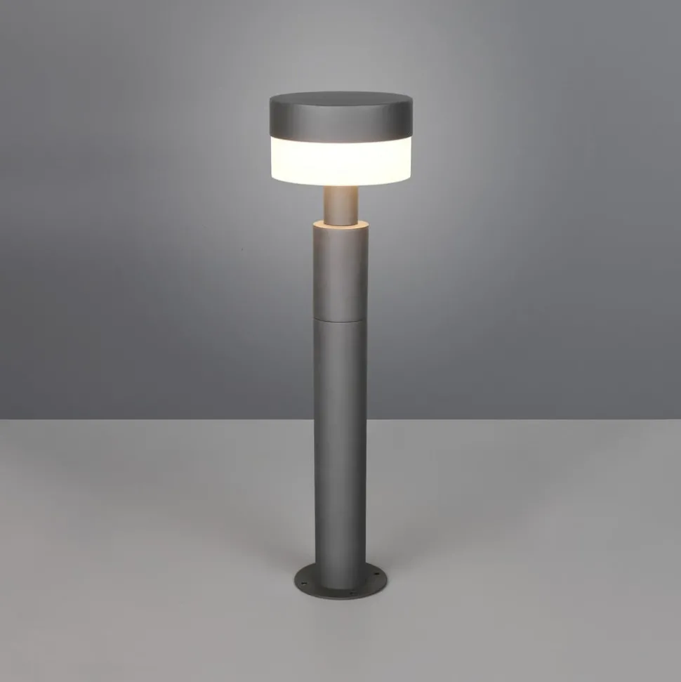 LED-sokkellampe Mackenzie, højde 50 cm, antracit, støbt aluminium