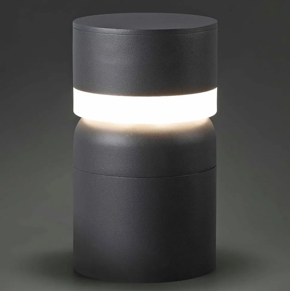 LED-sokkellampe Sete, mørkegrå