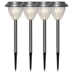 LED-sokkellampe solcelle Palma i sæt af 4
