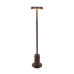 LED-sokkellampe Tango rustbrun, højde 50 cm metal, jordspyd