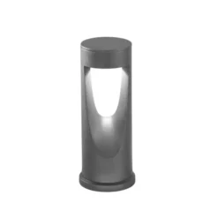 LED-sokkellampe Teo, 30 cm høj, sort, metal, IP65