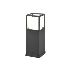 LED-sokkellampe Witham, 40 cm høj, antracit, CCT, IP54