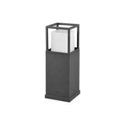 LED-sokkellampe Witham, 40 cm høj, antracit, CCT, IP54