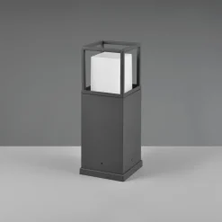 LED-sokkellampe Witham, 40 cm høj, antracit, CCT, IP54
