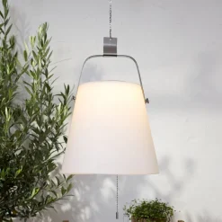 LED solar hængelampe Solia, Ø 28 cm
