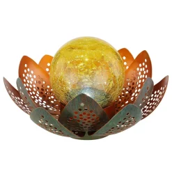 33655 LED-solcellelampe, blomst, Ø 22 cm