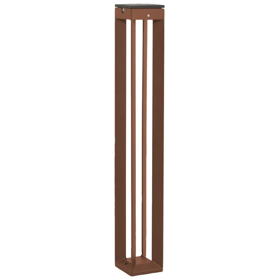 LED-solcellelampe Borne med sensor, 90 cm, corten