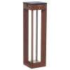 LED-solcellelampe Borne med sensor, 45 cm, corten