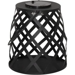 LED-solcellelampe Calabria, diamantmønster, 20 cm