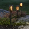 LED-solcellelampe Flame Mini i sæt af 3