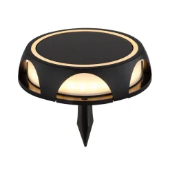 LED-solcellelampe 36506, jordspyd, væglampe, sort, aluminium