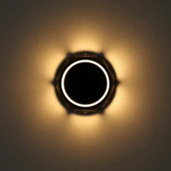 LED-solcellelampe 36506, jordspyd, væglampe, sort, aluminium