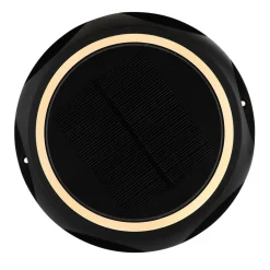 LED-solcellelampe 36506, jordspyd, væglampe, sort, aluminium