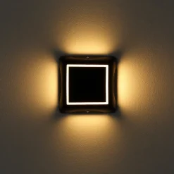 LED-solcellelampe 36505, jordspyd, væglampe, sort, aluminium