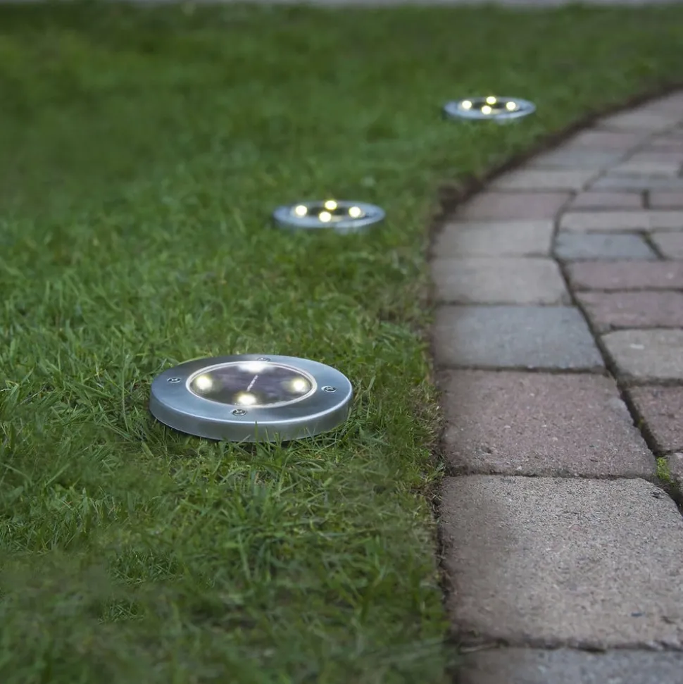 LED-solcellelampe Lawnlight, med jordspyd