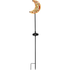 LED-solcellelampe Linny Moon med jordspyd