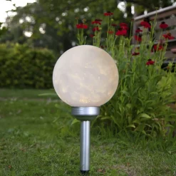 LED-solcellelampe Lunay, roterende lyskilde