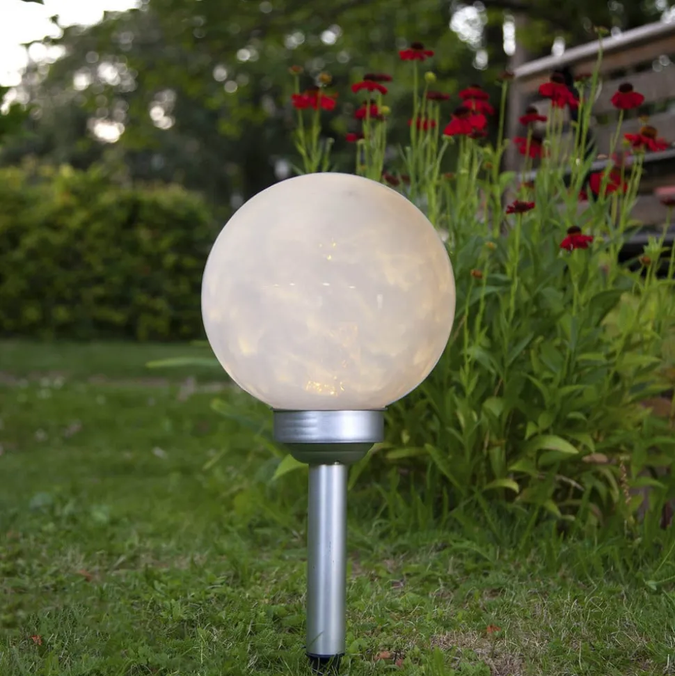LED-solcellelampe Lunay, roterende lyskilde
