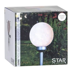 LED-solcellelampe Lunay, roterende lyskilde