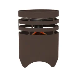 LED-solcellelampe Marron, højde 25 cm, brun, metal, USB-C