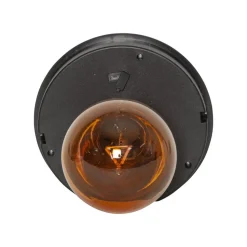 LED-solcellelampe Marron, højde 25 cm, brun, metal, USB-C