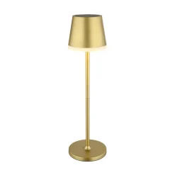 LED-solcellelampe, metal, guldfarvet, højde 41 cm, IP44