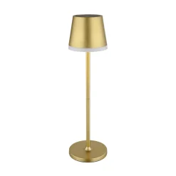 LED-solcellelampe, metal, guldfarvet, højde 41 cm, IP44