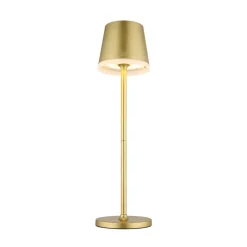 LED-solcellelampe, metal, guldfarvet, højde 41 cm, IP44